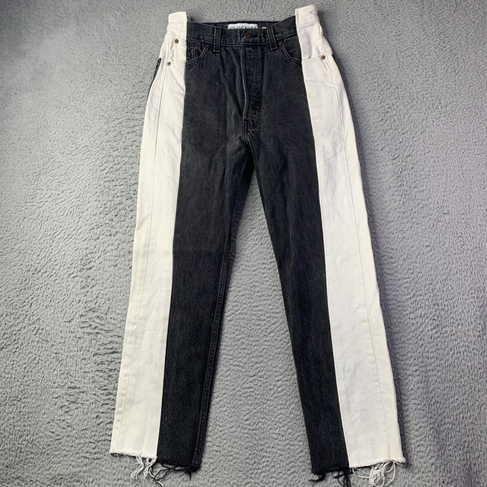 EB Denim Levis Vintage Two Tone Up Cycled Straight Leg Button Fly Women's 26